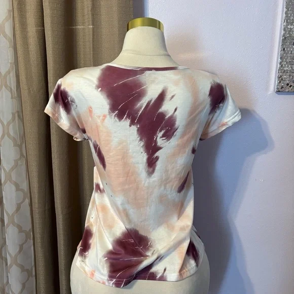 Women's Tie-Dye Short Sleeve Top - Picture 2 of 2